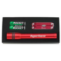 AA LED Flashlight w/ Multi-Function Mini Tool (Red)